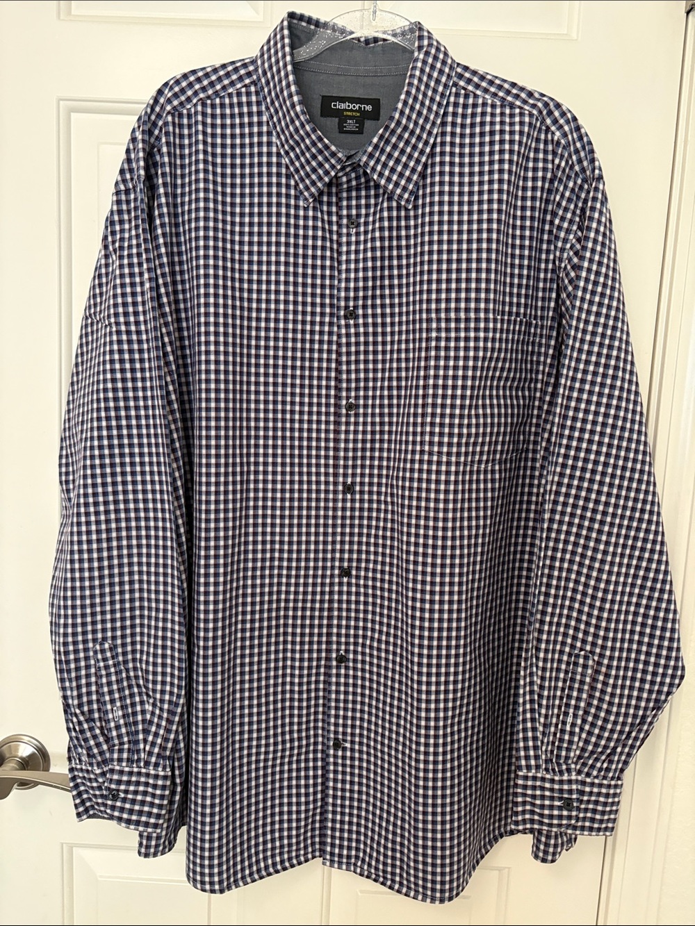 Men’s Big and Tall Plaid Button Down 3XLT